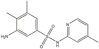 3-amino-4,5-dimethyl-N-(4-methylpyridin-2-yl)benzene-1-sulfonamide 结构式