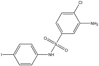 3-amino-4-chloro-N-(4-iodophenyl)benzene-1-sulfonamide 结构式