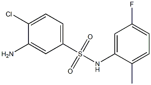 3-amino-4-chloro-N-(5-fluoro-2-methylphenyl)benzene-1-sulfonamide 结构式