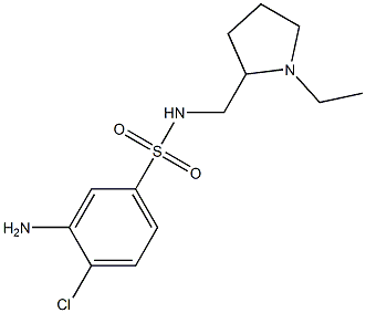 3-amino-4-chloro-N-[(1-ethylpyrrolidin-2-yl)methyl]benzene-1-sulfonamide 结构式