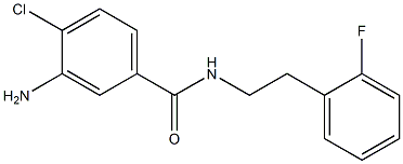 3-amino-4-chloro-N-[2-(2-fluorophenyl)ethyl]benzamide 结构式