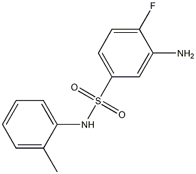 3-amino-4-fluoro-N-(2-methylphenyl)benzene-1-sulfonamide 结构式