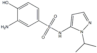 3-amino-4-hydroxy-N-[1-(propan-2-yl)-1H-pyrazol-5-yl]benzene-1-sulfonamide 结构式