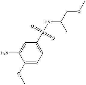 3-amino-4-methoxy-N-(1-methoxypropan-2-yl)benzene-1-sulfonamide 结构式