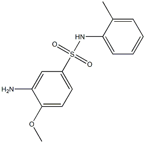 3-amino-4-methoxy-N-(2-methylphenyl)benzene-1-sulfonamide 结构式