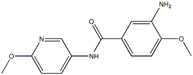 3-amino-4-methoxy-N-(6-methoxypyridin-3-yl)benzamide 结构式