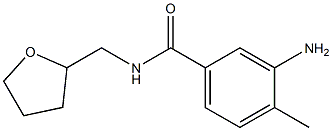 3-amino-4-methyl-N-(tetrahydrofuran-2-ylmethyl)benzamide 结构式