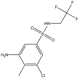 3-amino-5-chloro-4-methyl-N-(2,2,2-trifluoroethyl)benzene-1-sulfonamide 结构式