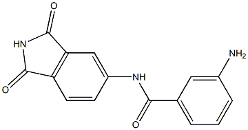 3-amino-N-(1,3-dioxo-2,3-dihydro-1H-isoindol-5-yl)benzamide 结构式