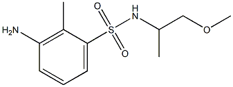 3-amino-N-(1-methoxypropan-2-yl)-2-methylbenzene-1-sulfonamide 结构式