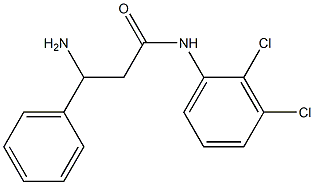 3-amino-N-(2,3-dichlorophenyl)-3-phenylpropanamide 结构式