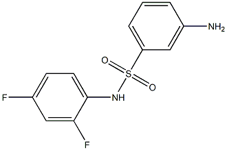 3-amino-N-(2,4-difluorophenyl)benzenesulfonamide 结构式