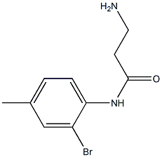 3-amino-N-(2-bromo-4-methylphenyl)propanamide 结构式