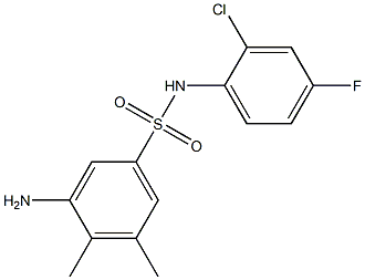 3-amino-N-(2-chloro-4-fluorophenyl)-4,5-dimethylbenzene-1-sulfonamide 结构式