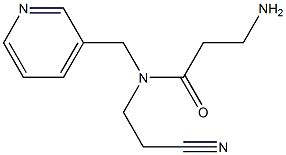 3-amino-N-(2-cyanoethyl)-N-(pyridin-3-ylmethyl)propanamide 结构式