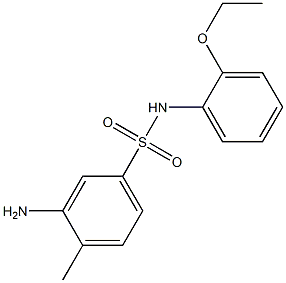 3-amino-N-(2-ethoxyphenyl)-4-methylbenzene-1-sulfonamide 结构式