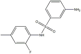 3-amino-N-(2-fluoro-4-methylphenyl)benzene-1-sulfonamide 结构式