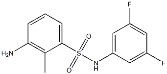 3-amino-N-(3,5-difluorophenyl)-2-methylbenzene-1-sulfonamide 结构式