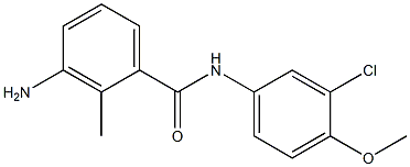 3-amino-N-(3-chloro-4-methoxyphenyl)-2-methylbenzamide 结构式
