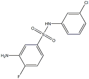 3-amino-N-(3-chlorophenyl)-4-fluorobenzene-1-sulfonamide 结构式