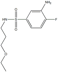 3-amino-N-(3-ethoxypropyl)-4-fluorobenzene-1-sulfonamide 结构式