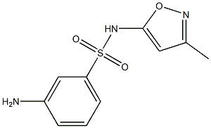 3-amino-N-(3-methyl-1,2-oxazol-5-yl)benzene-1-sulfonamide 结构式