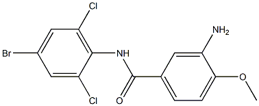 3-amino-N-(4-bromo-2,6-dichlorophenyl)-4-methoxybenzamide 结构式