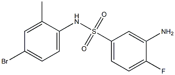 3-amino-N-(4-bromo-2-methylphenyl)-4-fluorobenzene-1-sulfonamide 结构式