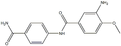 3-amino-N-(4-carbamoylphenyl)-4-methoxybenzamide 结构式