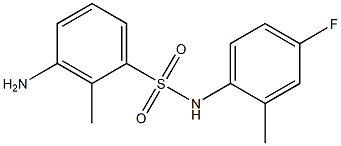 3-amino-N-(4-fluoro-2-methylphenyl)-2-methylbenzene-1-sulfonamide 结构式