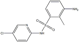 3-amino-N-(5-chloropyridin-2-yl)-2-methylbenzene-1-sulfonamide 结构式