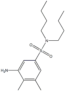 3-amino-N,N-dibutyl-4,5-dimethylbenzene-1-sulfonamide 结构式