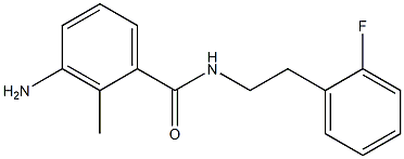 3-amino-N-[2-(2-fluorophenyl)ethyl]-2-methylbenzamide 结构式