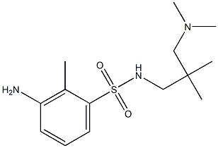 3-amino-N-{2-[(dimethylamino)methyl]-2-methylpropyl}-2-methylbenzene-1-sulfonamide 结构式