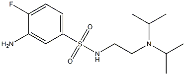 3-amino-N-{2-[bis(propan-2-yl)amino]ethyl}-4-fluorobenzene-1-sulfonamide 结构式