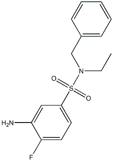 3-amino-N-benzyl-N-ethyl-4-fluorobenzene-1-sulfonamide 结构式