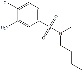 3-amino-N-butyl-4-chloro-N-methylbenzene-1-sulfonamide 结构式