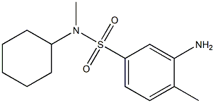 3-amino-N-cyclohexyl-N,4-dimethylbenzene-1-sulfonamide 结构式