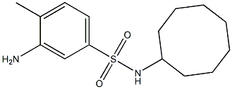 3-amino-N-cyclooctyl-4-methylbenzene-1-sulfonamide 结构式