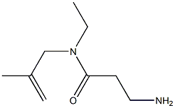 3-amino-N-ethyl-N-(2-methylprop-2-enyl)propanamide 结构式