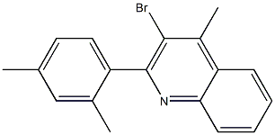 3-bromo-2-(2,4-dimethylphenyl)-4-methylquinoline 结构式