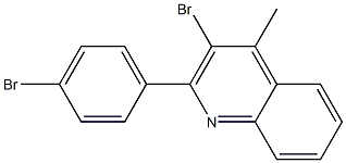 3-bromo-2-(4-bromophenyl)-4-methylquinoline 结构式