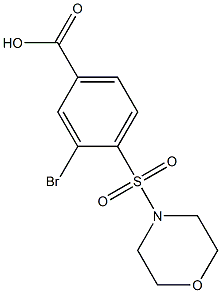 3-bromo-4-(morpholine-4-sulfonyl)benzoic acid 结构式