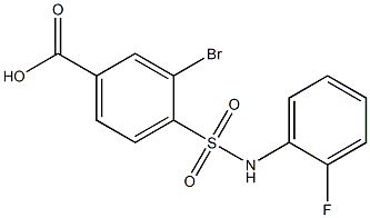 3-bromo-4-[(2-fluorophenyl)sulfamoyl]benzoic acid 结构式
