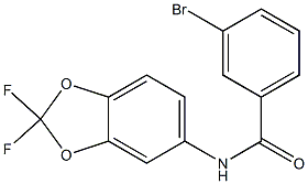 3-bromo-N-(2,2-difluoro-2H-1,3-benzodioxol-5-yl)benzamide 结构式