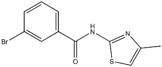 3-bromo-N-(4-methyl-1,3-thiazol-2-yl)benzamide 结构式