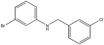 3-bromo-N-[(3-chlorophenyl)methyl]aniline 结构式