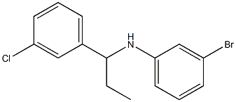 3-bromo-N-[1-(3-chlorophenyl)propyl]aniline 结构式