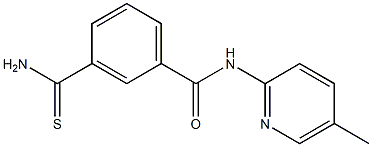 3-carbamothioyl-N-(5-methylpyridin-2-yl)benzamide 结构式