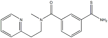 3-carbamothioyl-N-methyl-N-[2-(pyridin-2-yl)ethyl]benzamide 结构式